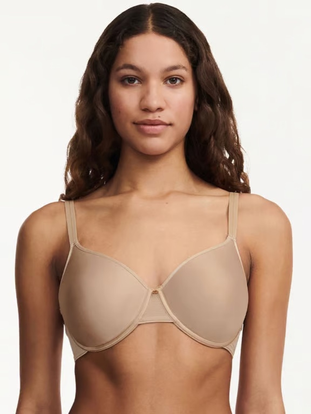 NWT Chantelle C Essential Full Coverage Smooth Bra 34D Nude Sand Beige Neutral